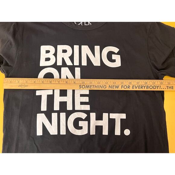 Chaser Bring On The Night Short Sleeve Crew Neck Graphic Tee Black/White Mens L - Picture 4 of 4
